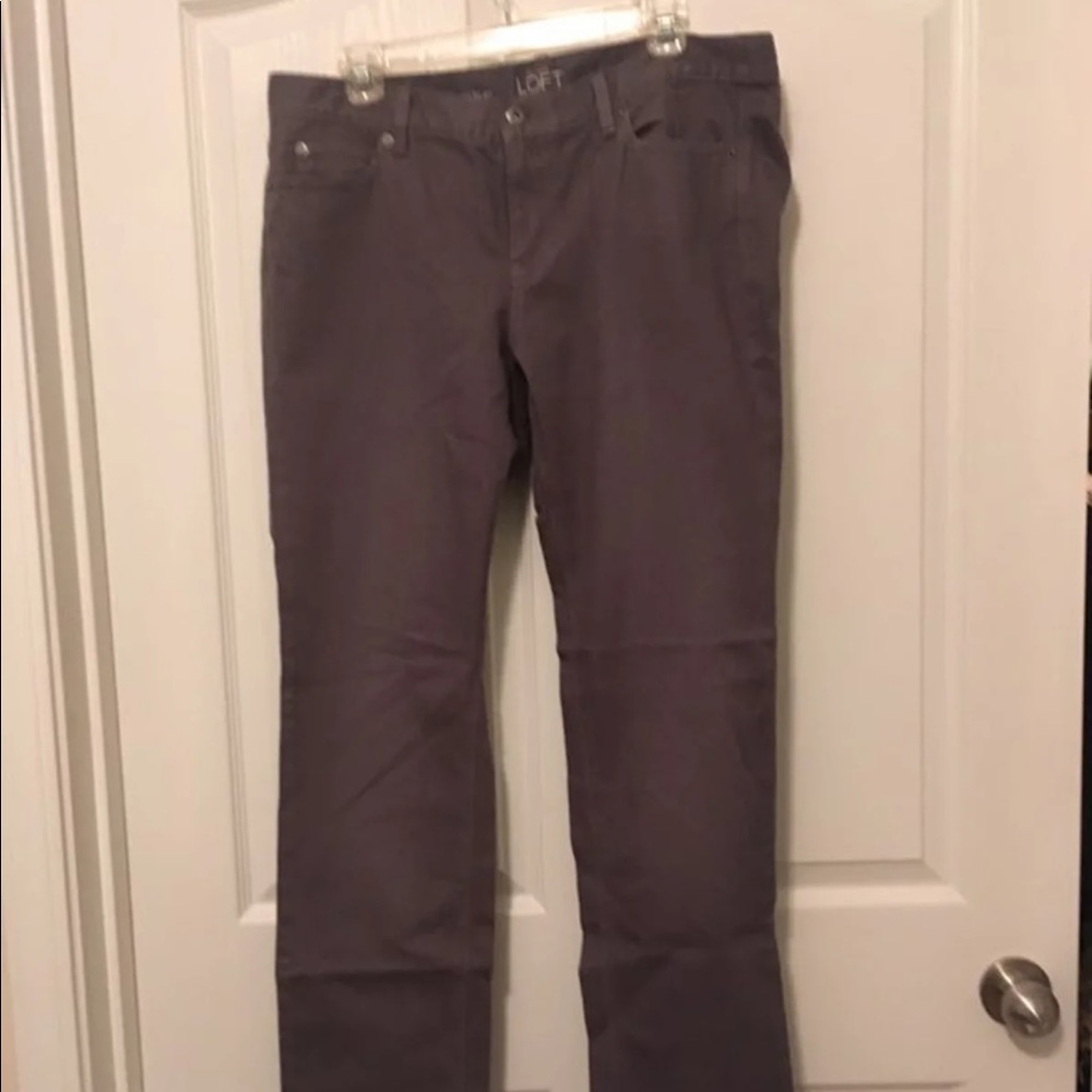 LOFT Grey Modern Slim Pants Size 12